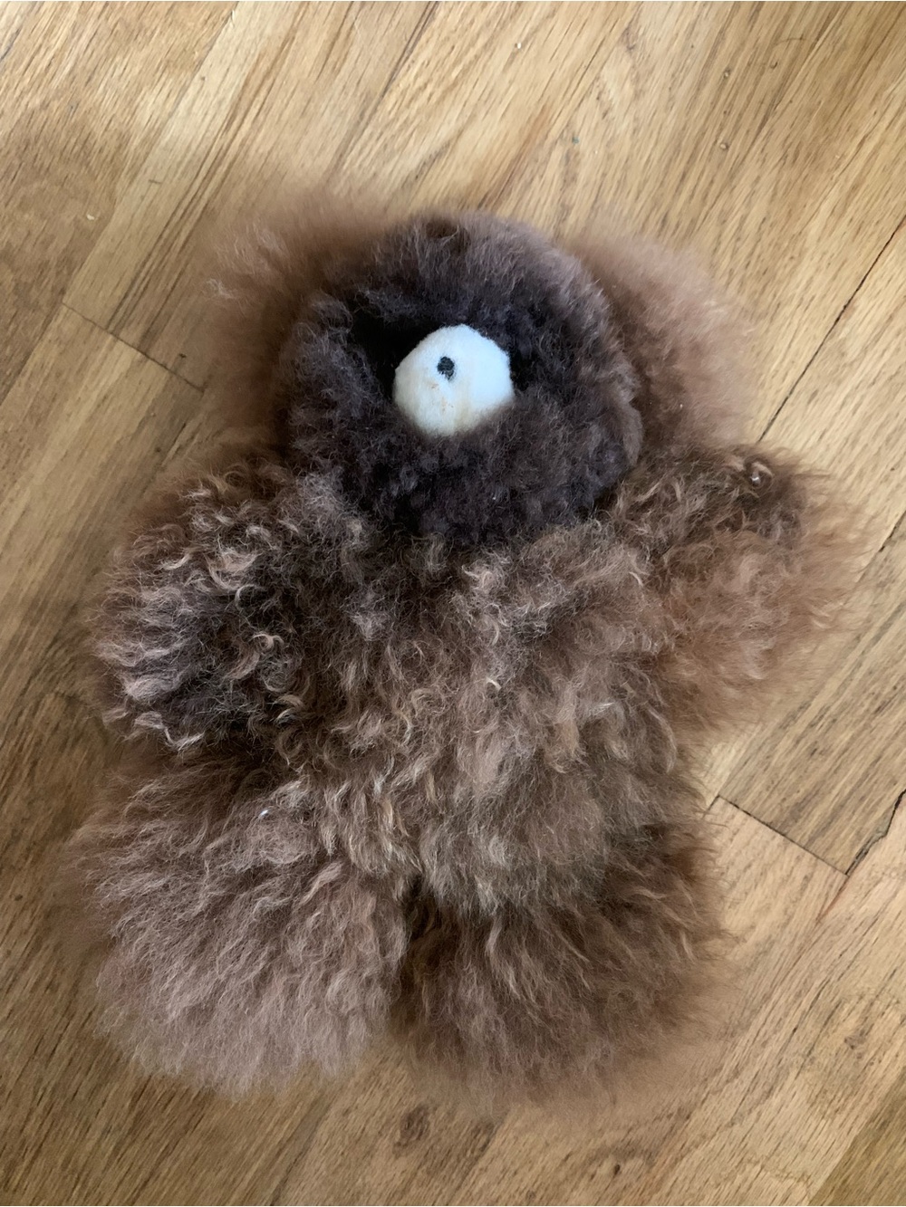 Plush Small Pet Snuggle Toy - Brown Baby Alpaca Fur